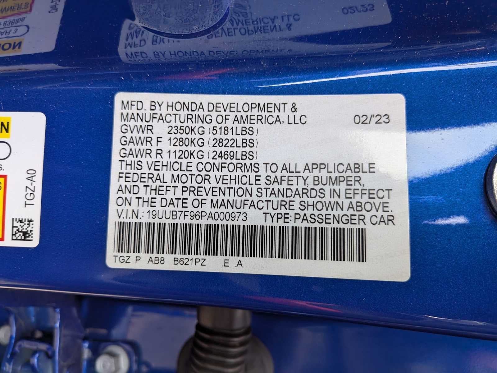2023 Acura TLX Type S w/Performance Tire