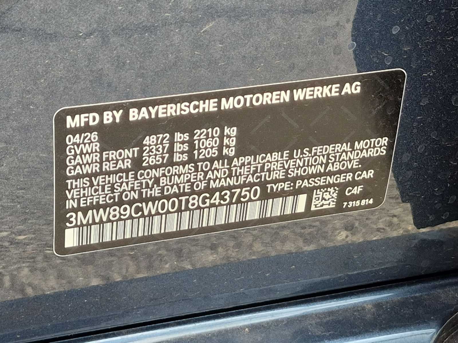 2026 BMW 3 Series 330i NA xDrive