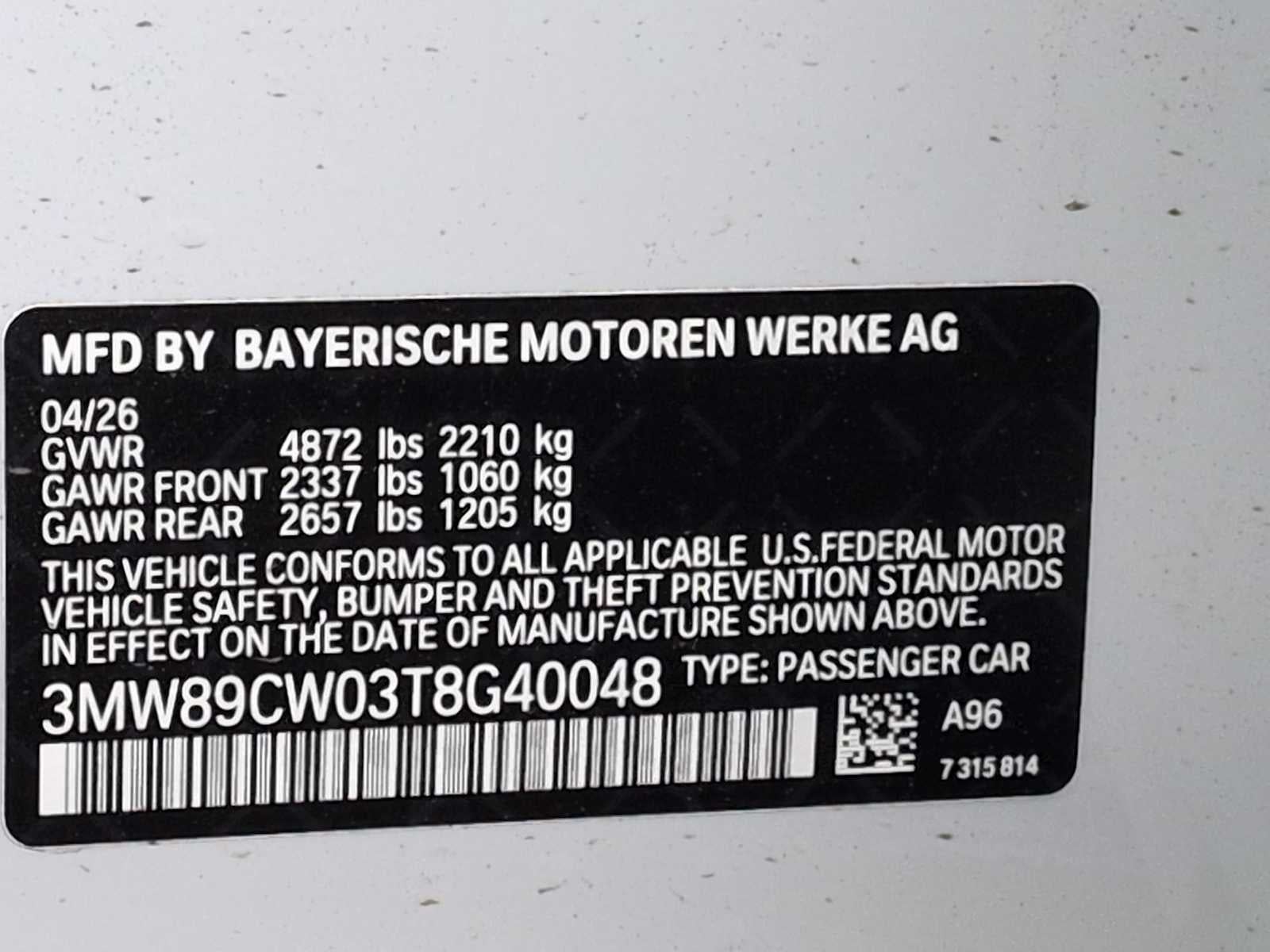 2026 BMW 3 Series 330i NA xDrive