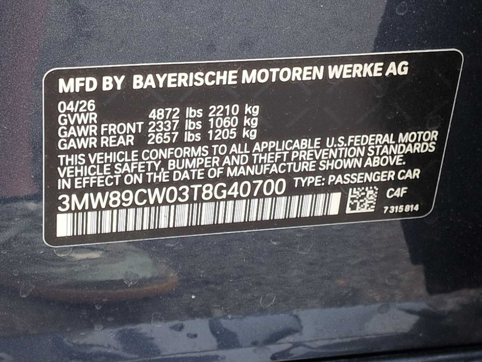 2026 BMW 3 Series 330i NA xDrive