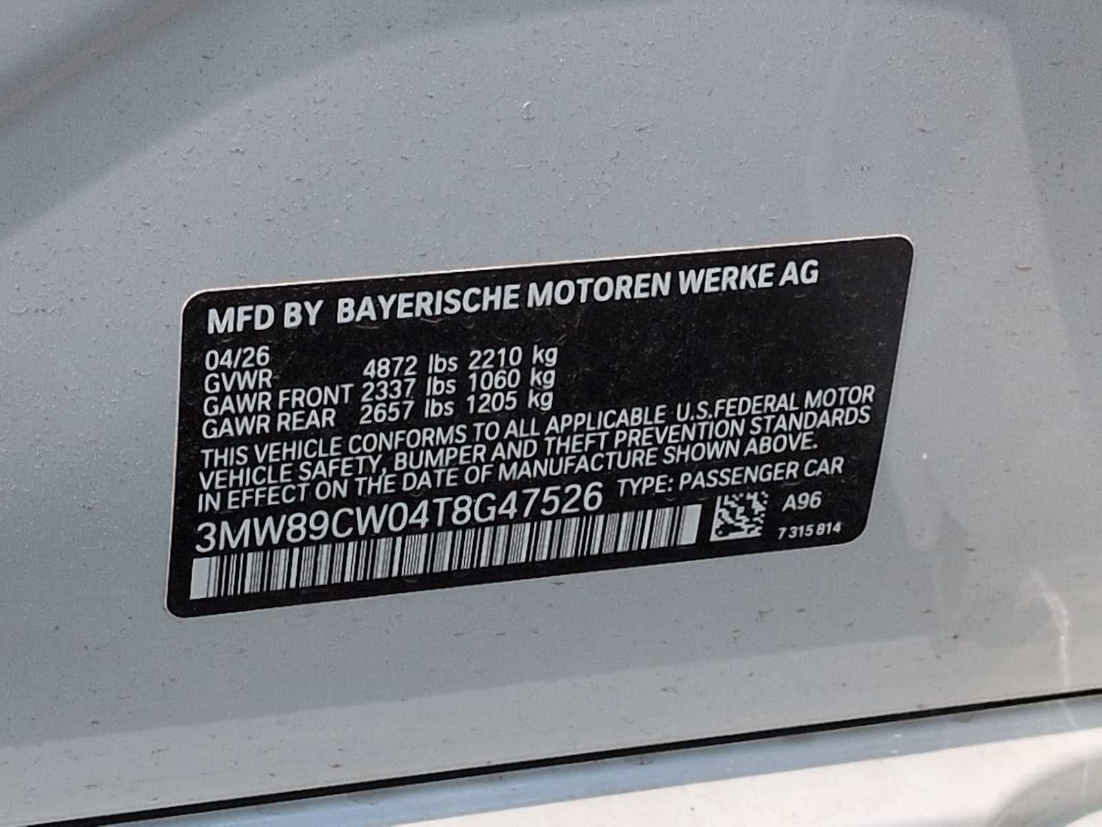 2026 BMW 3 Series 330i NA xDrive