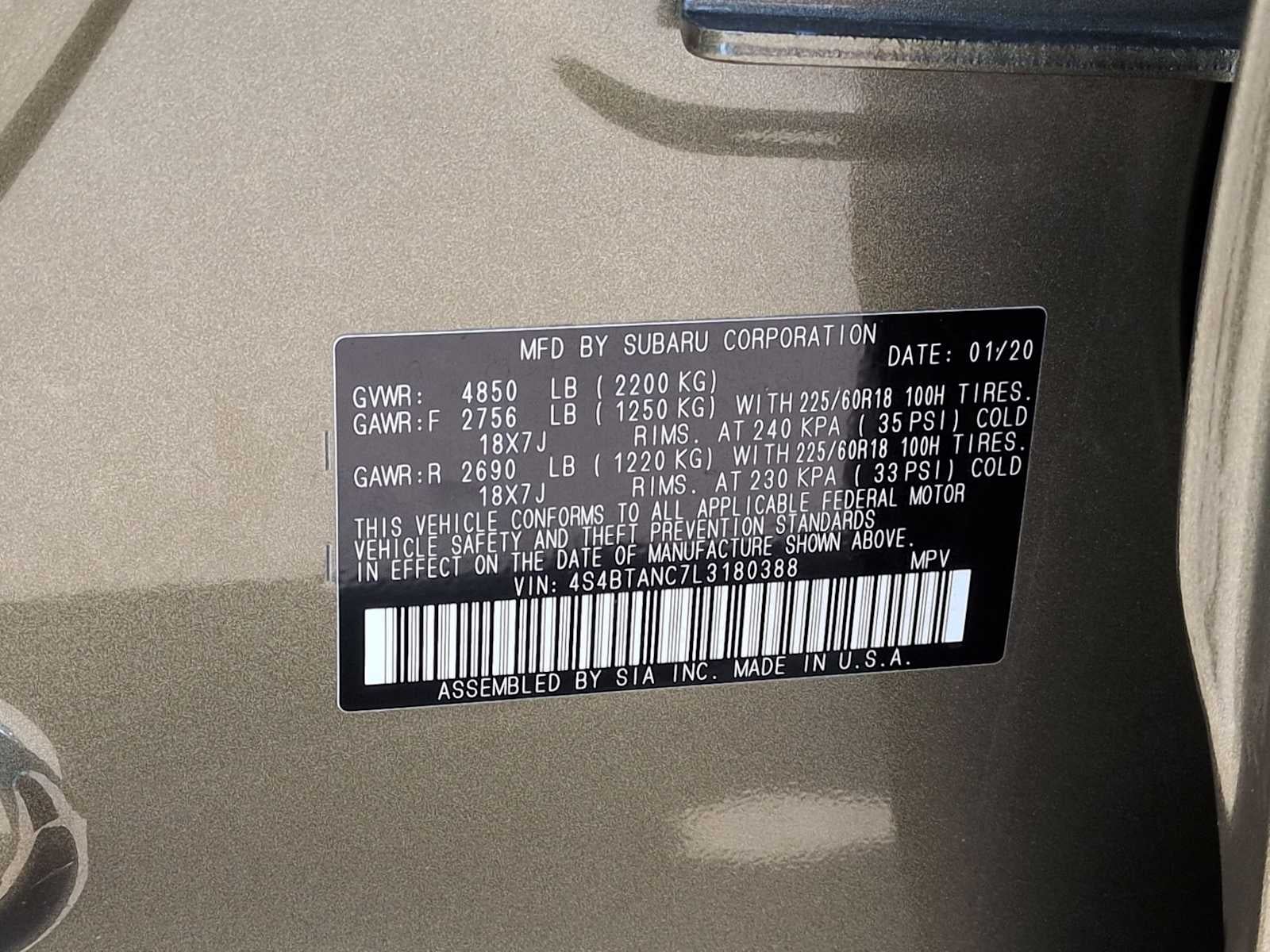 2020 Subaru Outback Limited