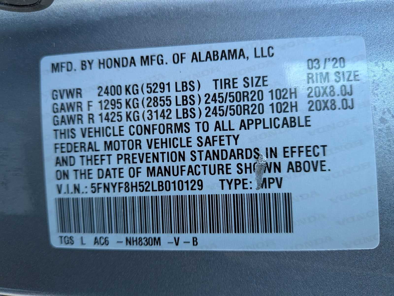 2020 Honda Passport EX-L