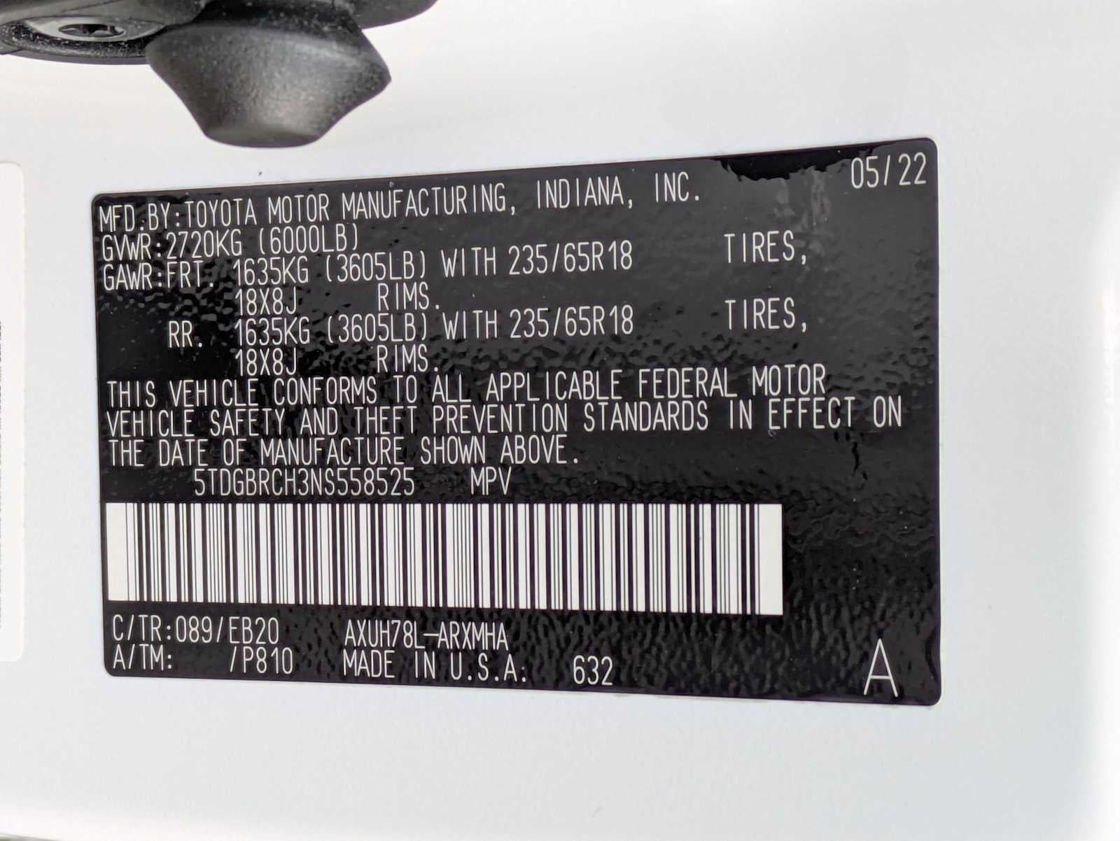 2022 Toyota Highlander Hybrid XLE