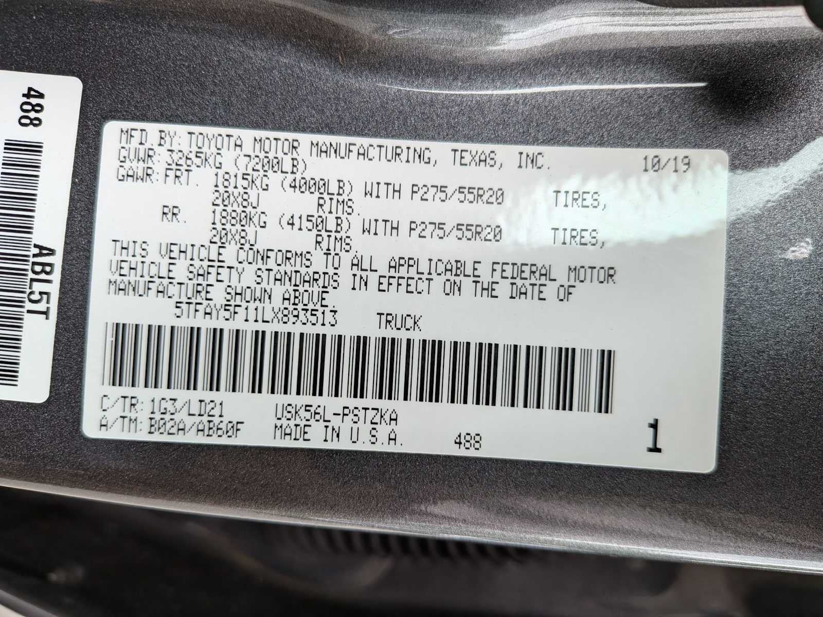 2020 Toyota Tundra 1794 Edition