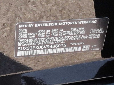 2027 BMW X6 xDrive40i