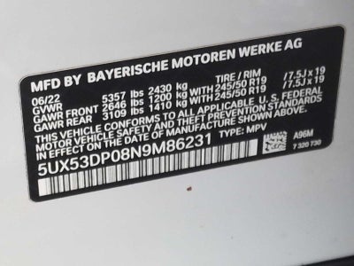 2022 BMW X3 xDrive30i