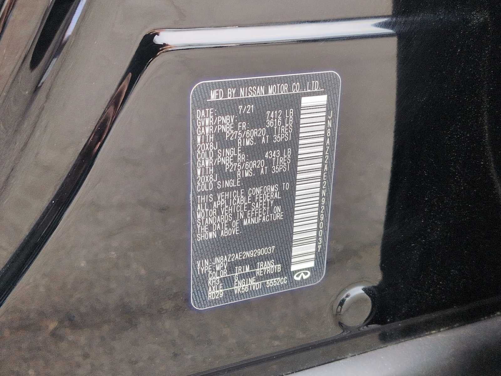 2022 INFINITI QX80 LUXE