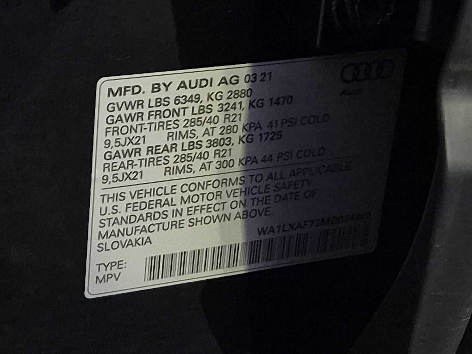 2021 Audi Q7 Premium Plus