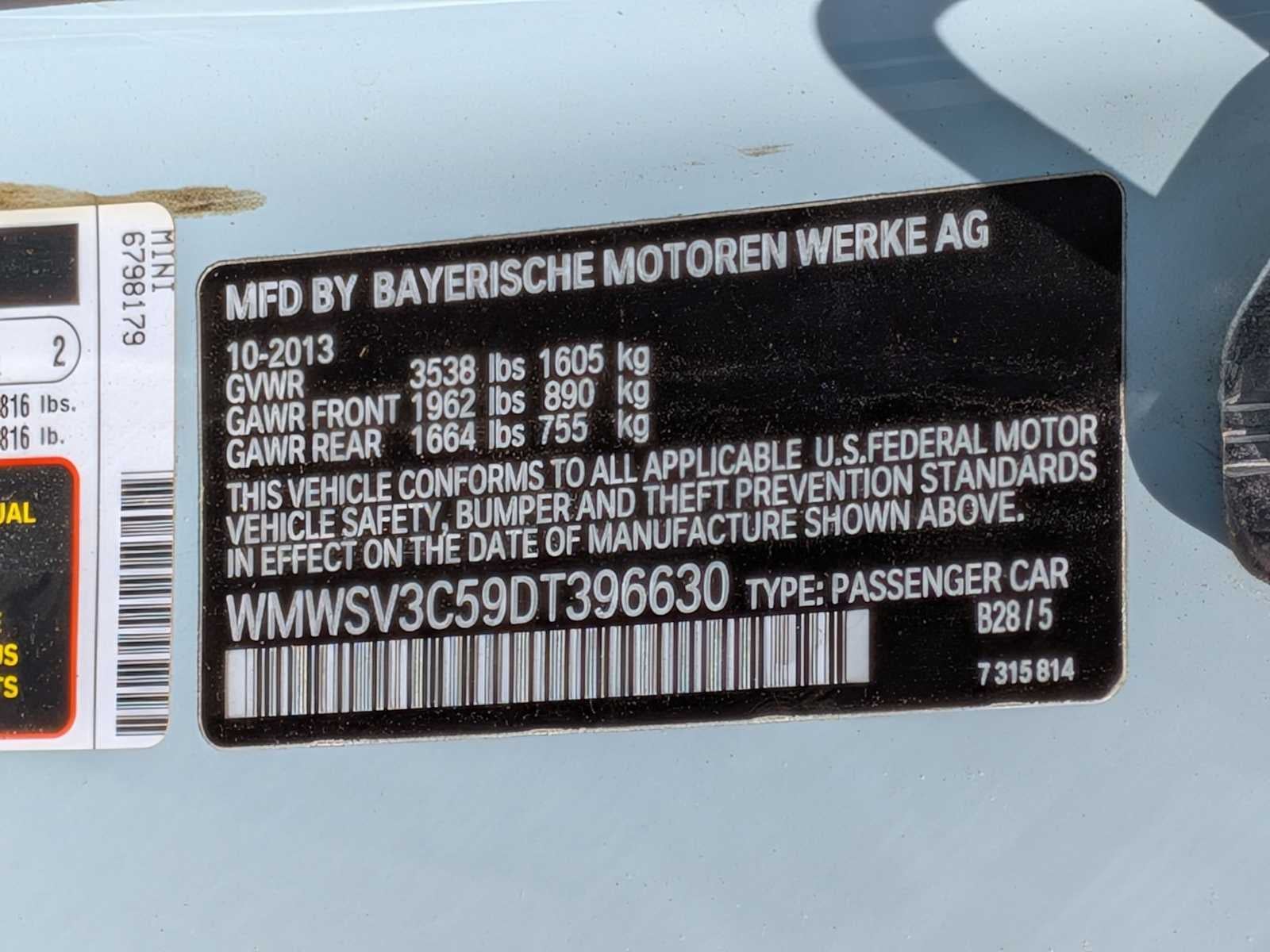 2013 MINI HARDTOP 2 DOOR S