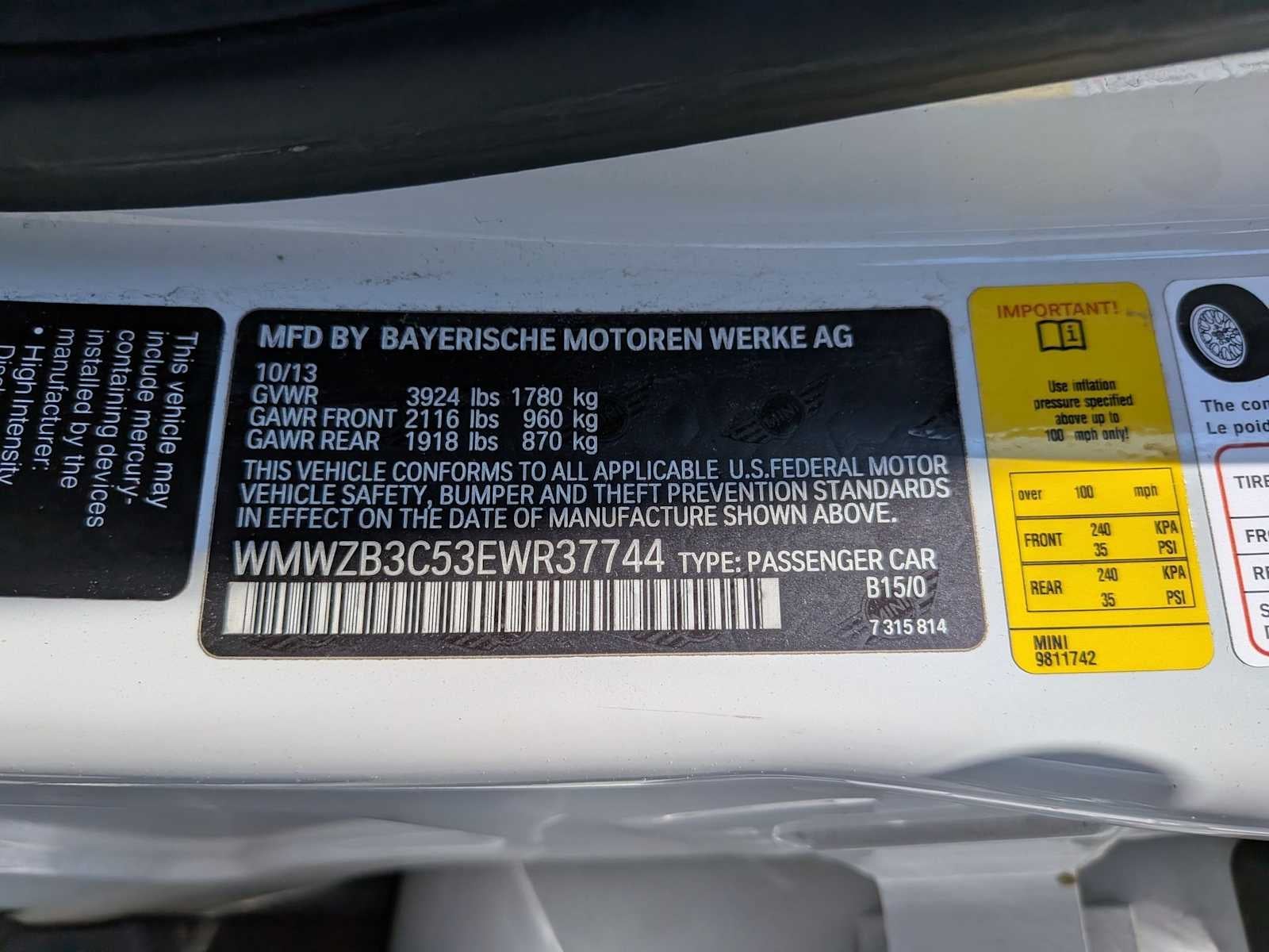 2014 MINI COUNTRYMAN FWD 4dr