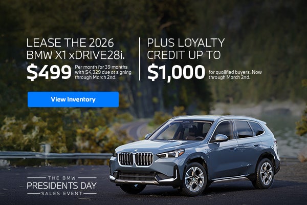 2026 X1 lease starting at $499 per month for 39 months