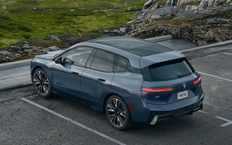 The BMW iX parked in a parking spot. | BMW of Sterling in Sterling VA