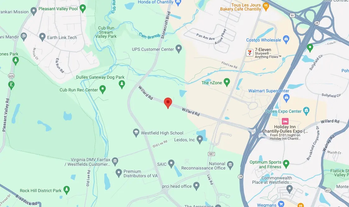 Map Location for BMW Certified Collision Center in Chantilly, VA